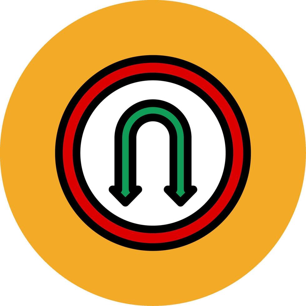 Double Curve Colorful Icon vector