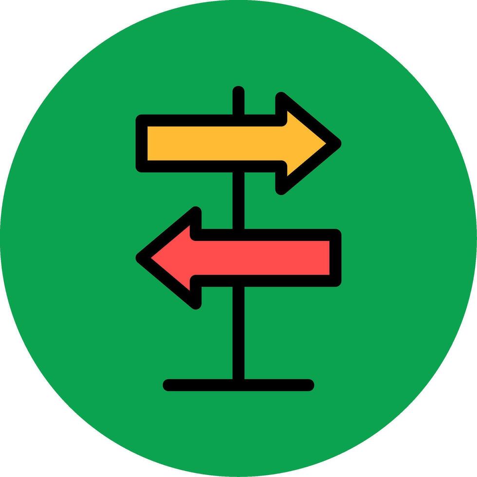 Direction Colorful Icon vector