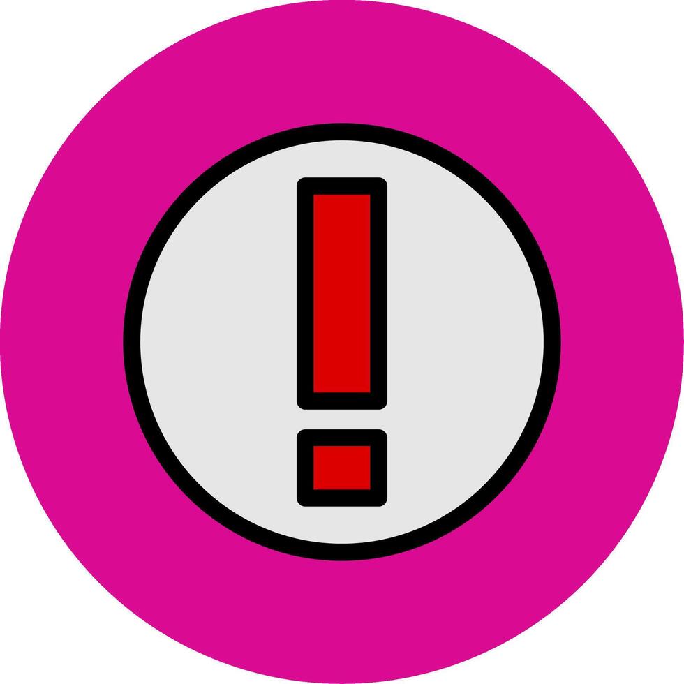 Exclamation Colorful Icon vector