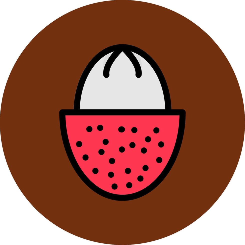 Lychee Colorful Icon vector