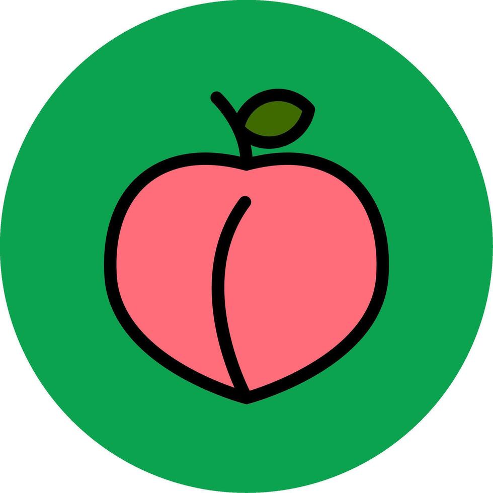 Peach Colorful Icon vector
