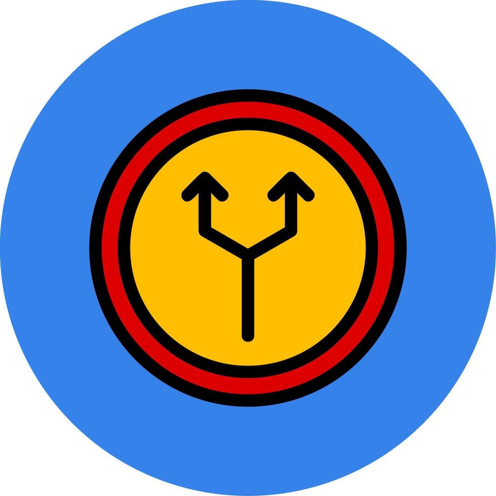 Junction Colorful Icon vector