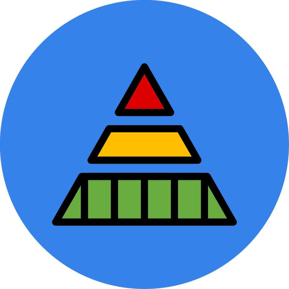 Pyramid Colorful Icon vector