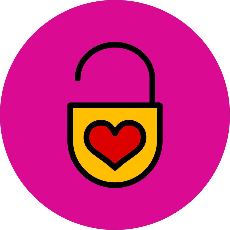 Pad Lock Colorful Icon vector