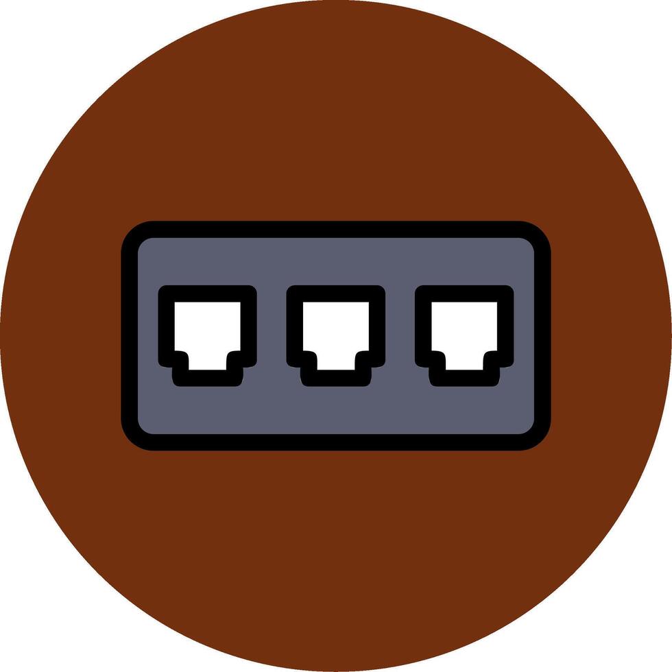 Fuse Box Colorful Icon vector