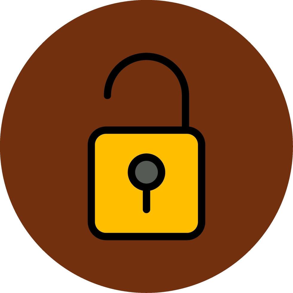 Open Lock Colorful Icon vector
