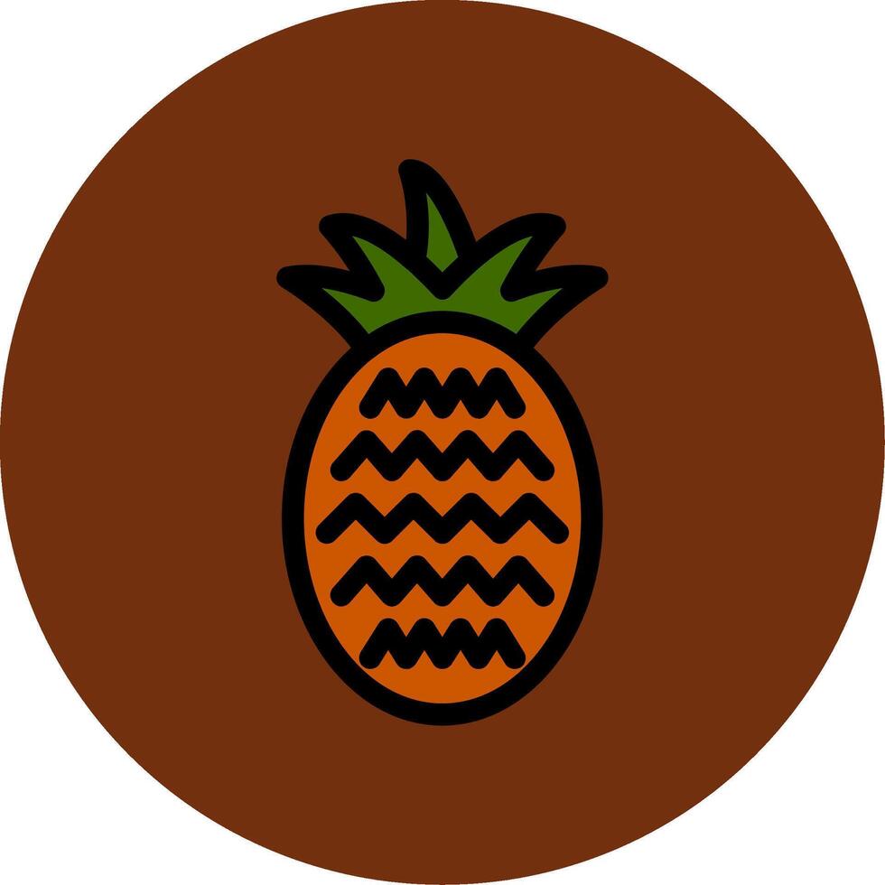 Pineapple Colorful Icon vector