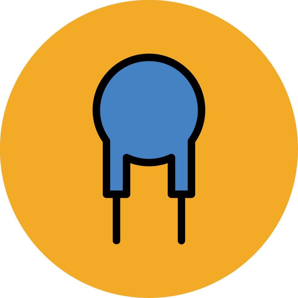Capacitor Colorful Icon vector