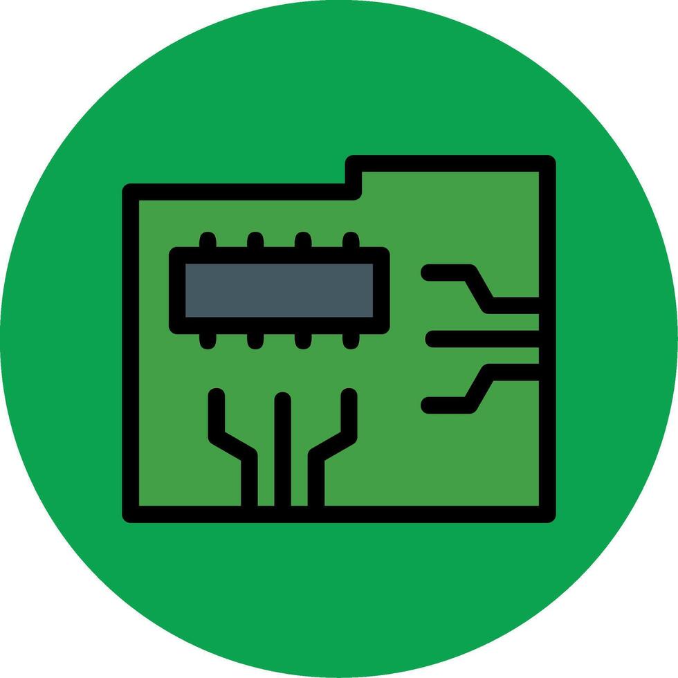 Pcb Board Colorful Icon vector