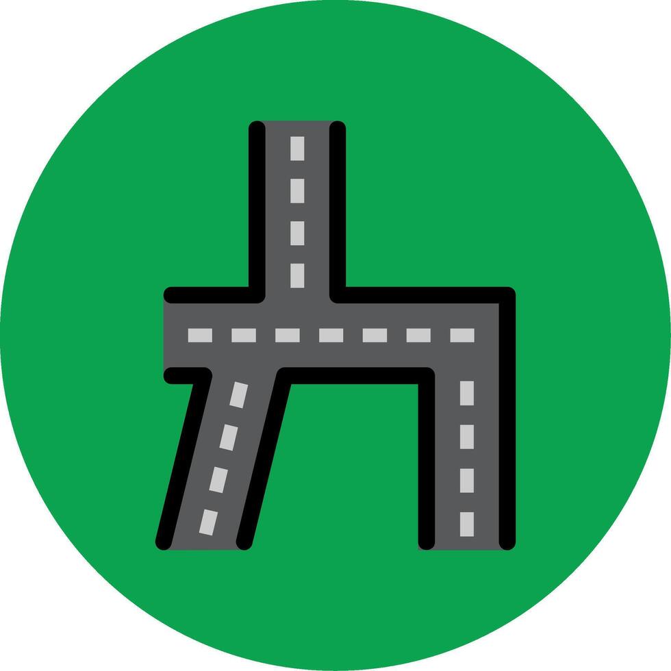 Road Colorful Icon vector