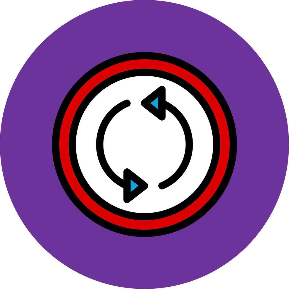 Roundabout Colorful Icon vector