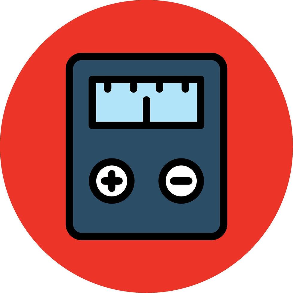 Voltmeter Colorful Icon vector