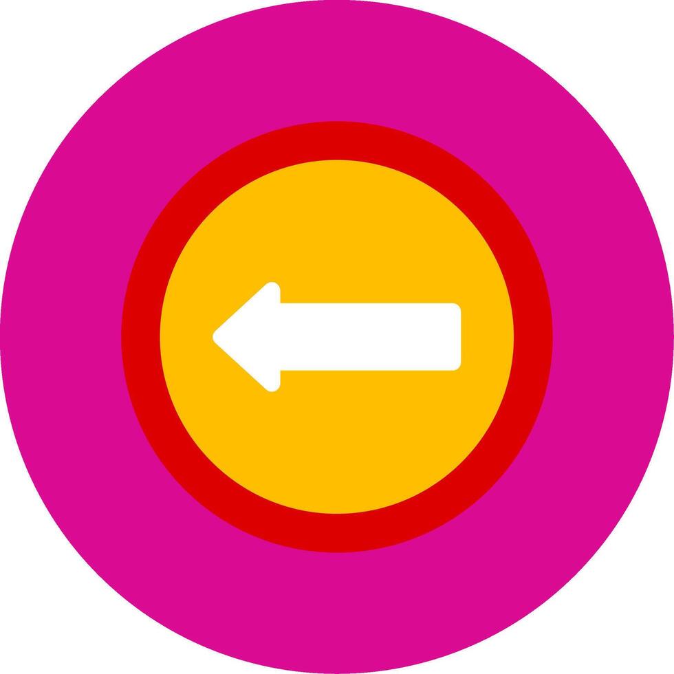 Keep Left Colorful Icon vector