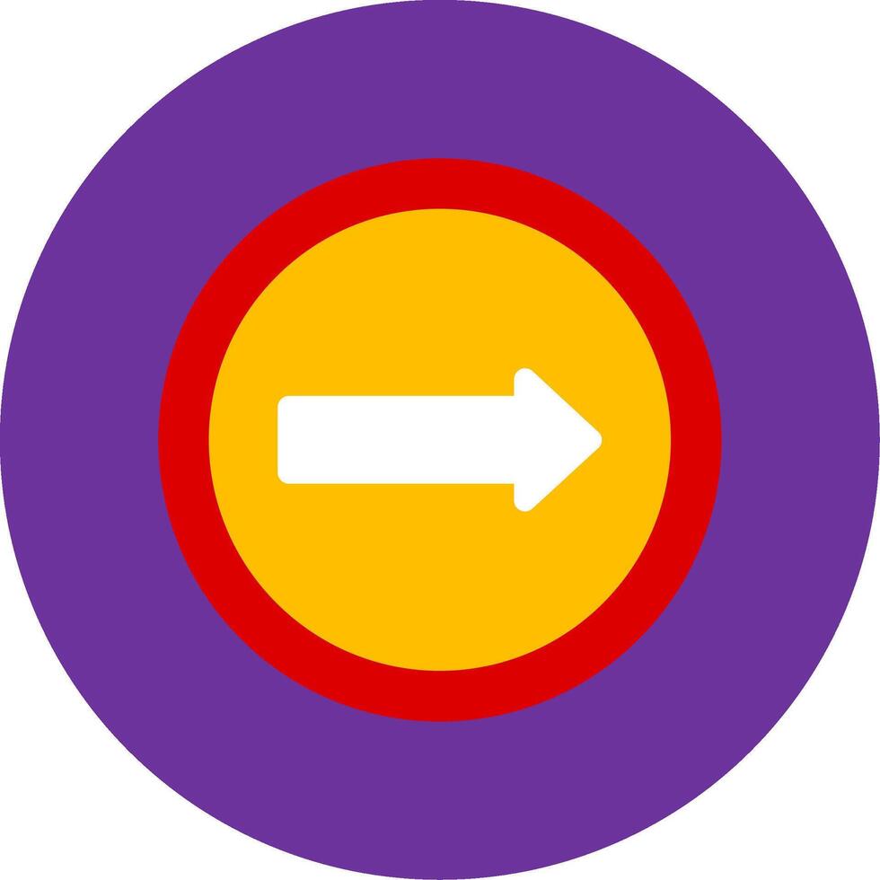 Keep Right Colorful Icon vector
