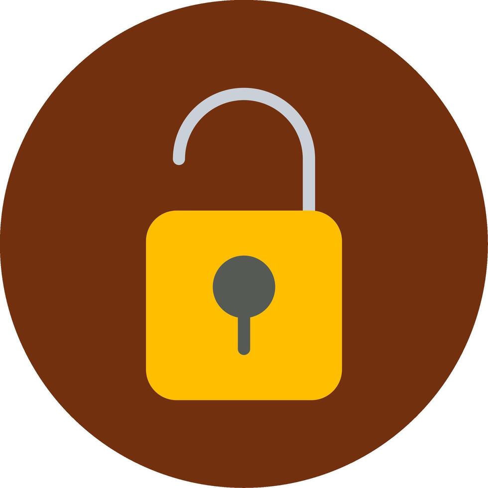 Open Lock Colorful Icon vector