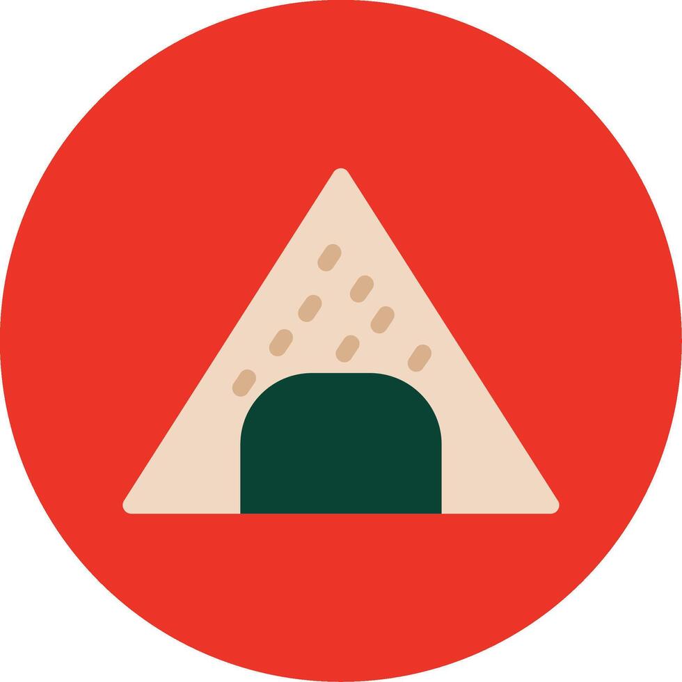 Onigiri Colorful Icon vector