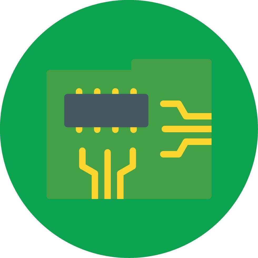 Pcb Board Colorful Icon vector