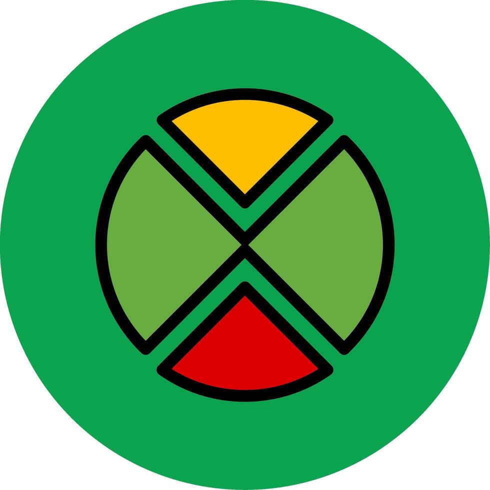Pie Chart Colorful Icon vector