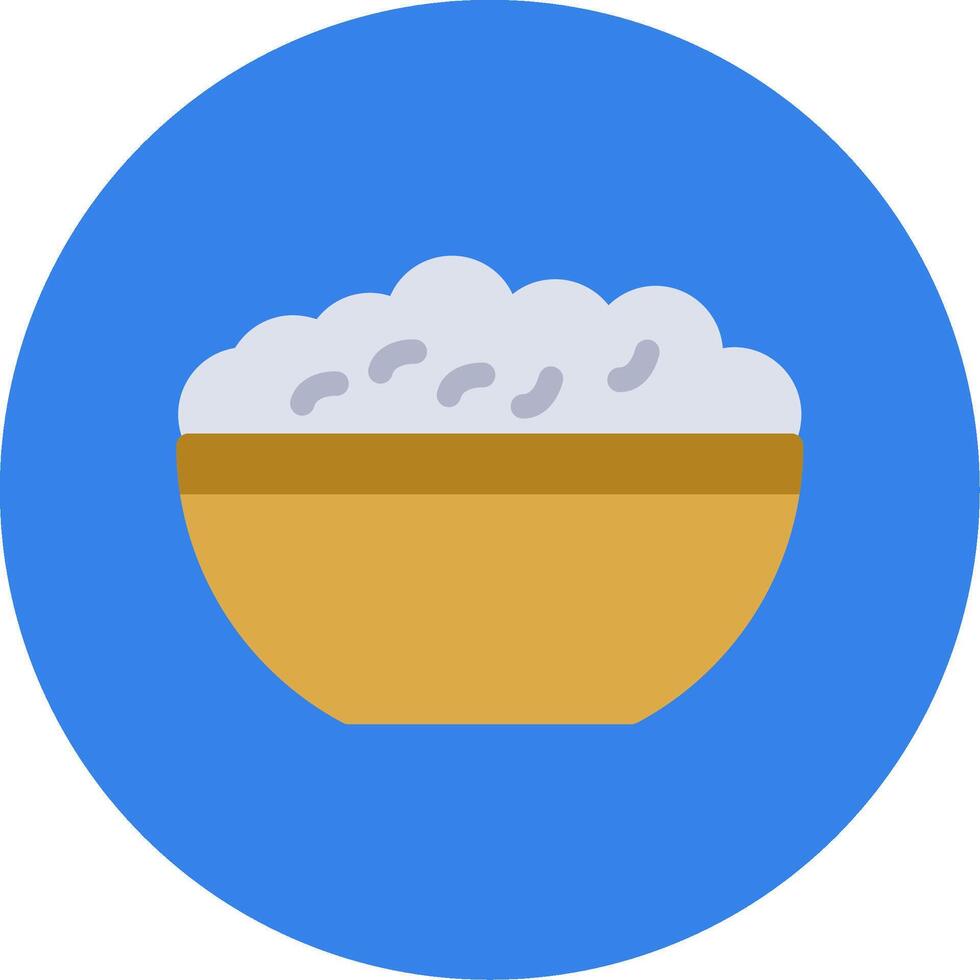 Rice Bowl Colorful Icon vector