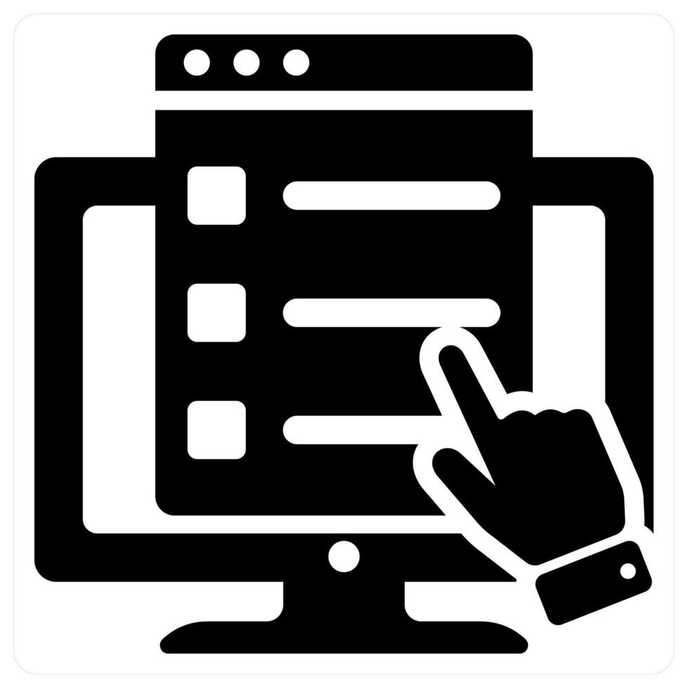 online survey and poll icon concept vector