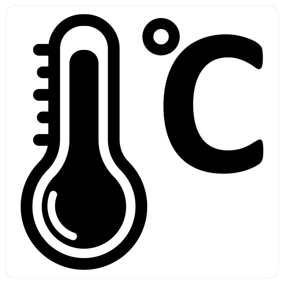 celsius and heat icon concept vector