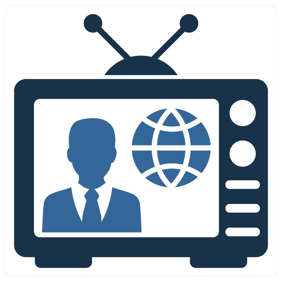 TV News and media icon concept vector