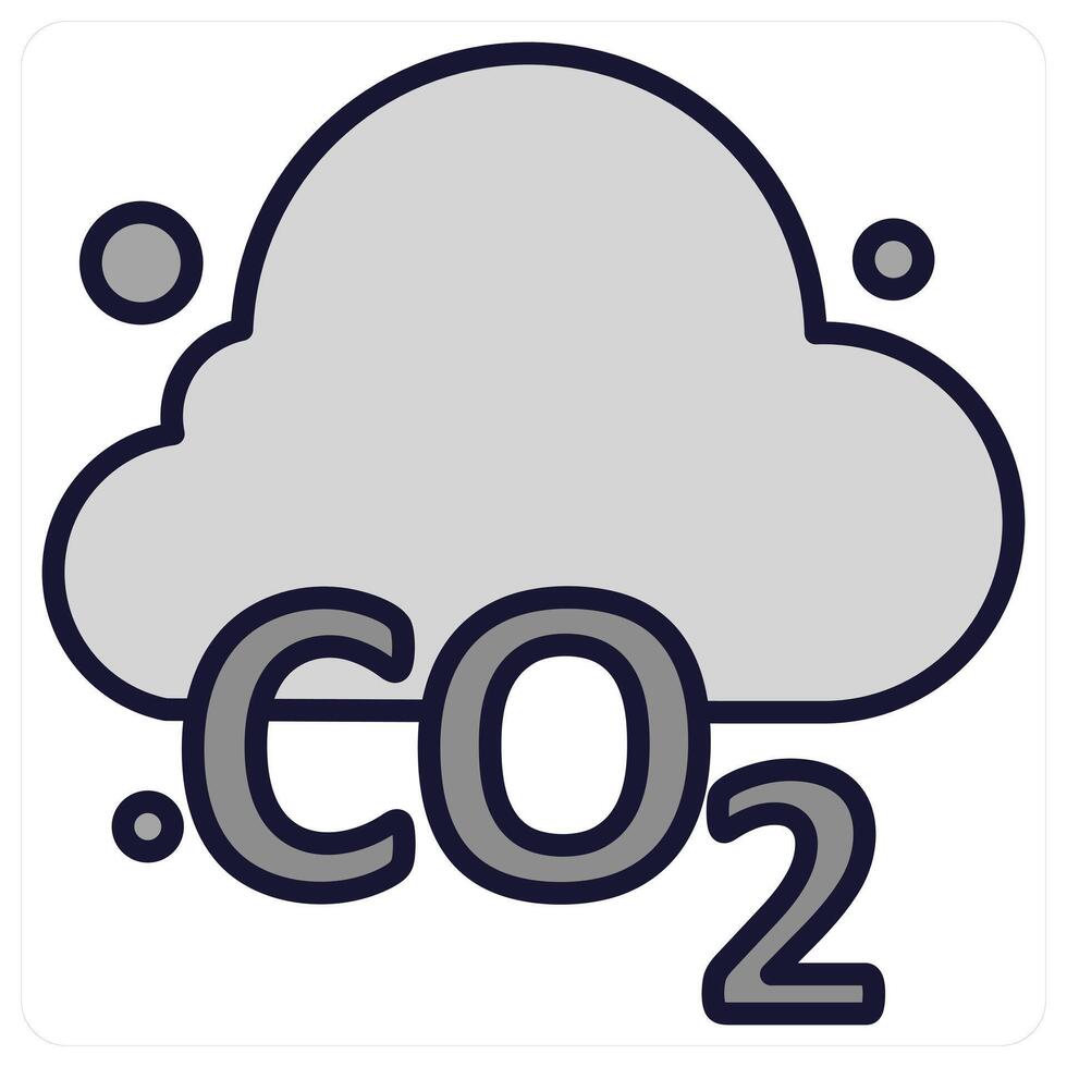 CO2 and carbon icon concept vector