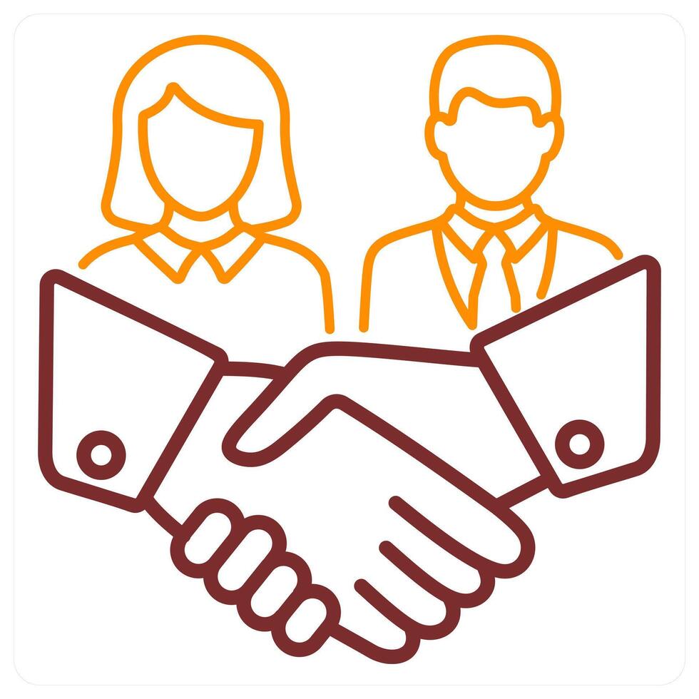 business partner and deal icon concept vector