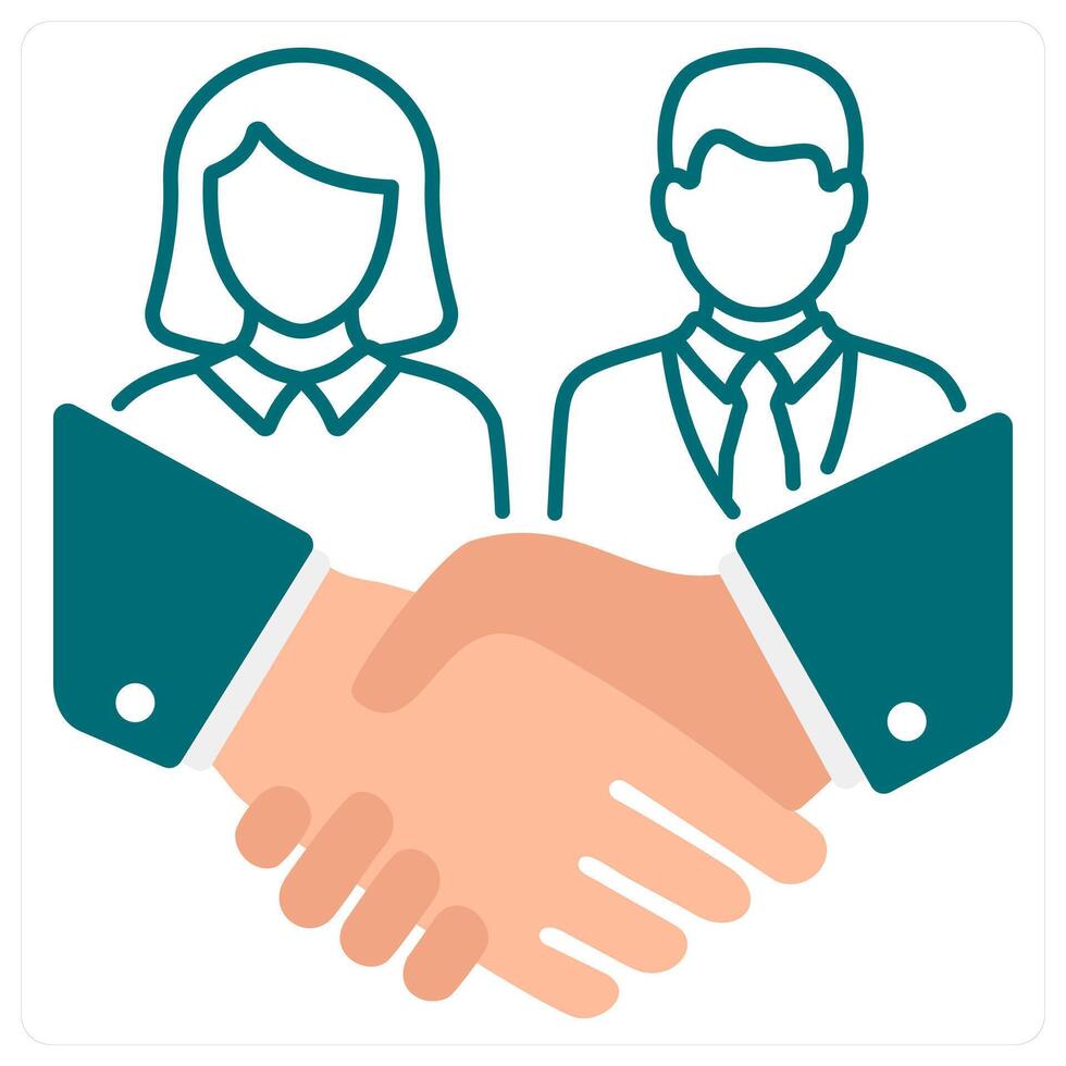 business partner and deal icon concept vector