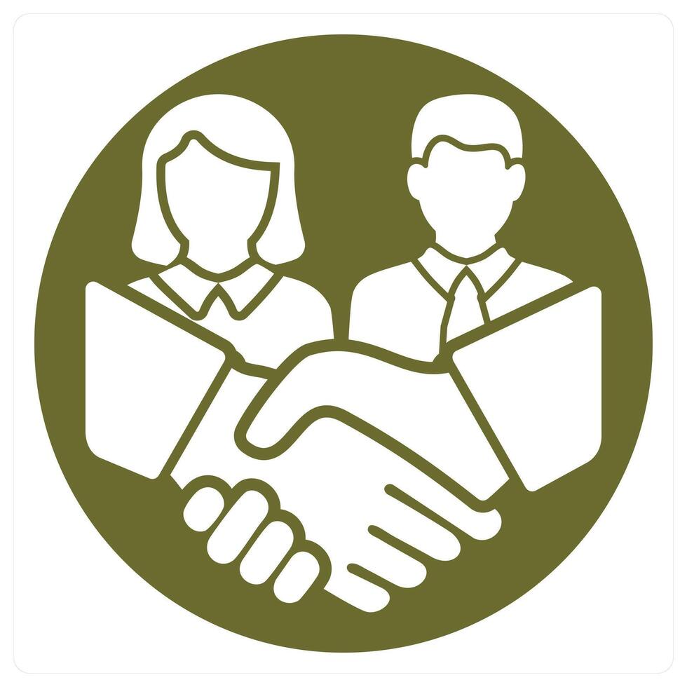 business partner and deal icon concept vector