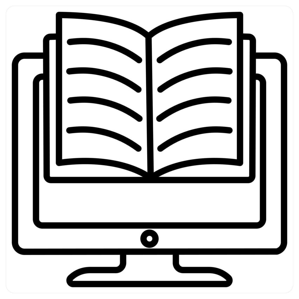 e-learning and online icon concept vector
