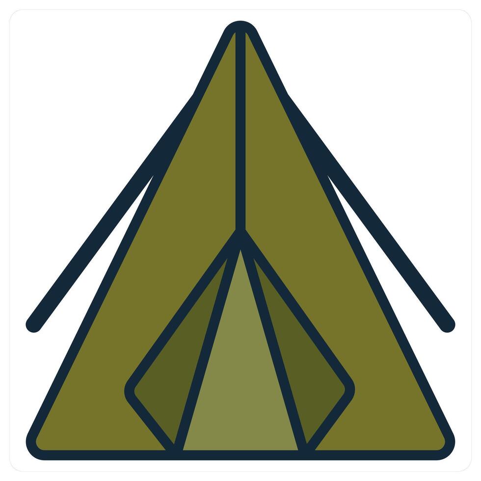 camping tent and tent icon concept vector