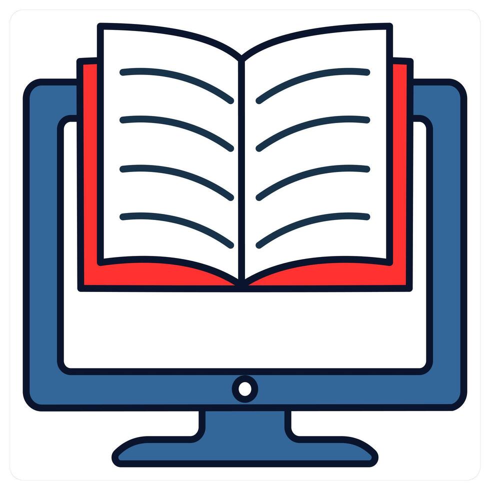 e-learning and online icon concept vector