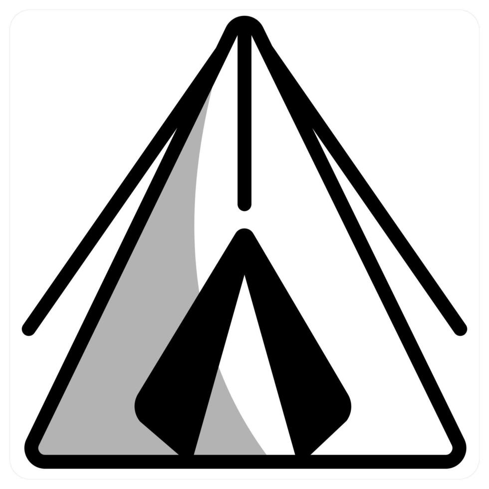 camping tent and tent icon concept vector