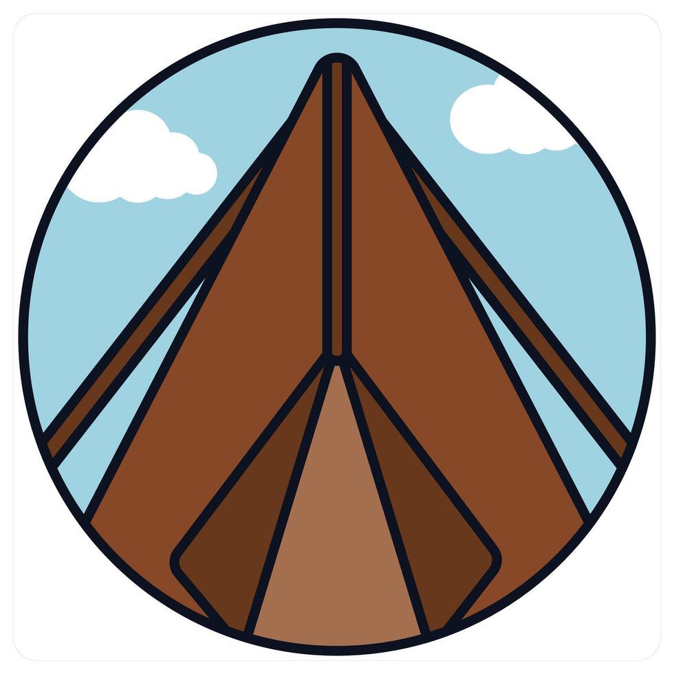 camping tent and tent icon concept vector