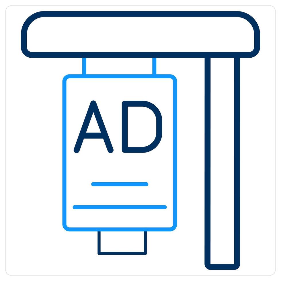 Ad Board and ad board icon concept vector