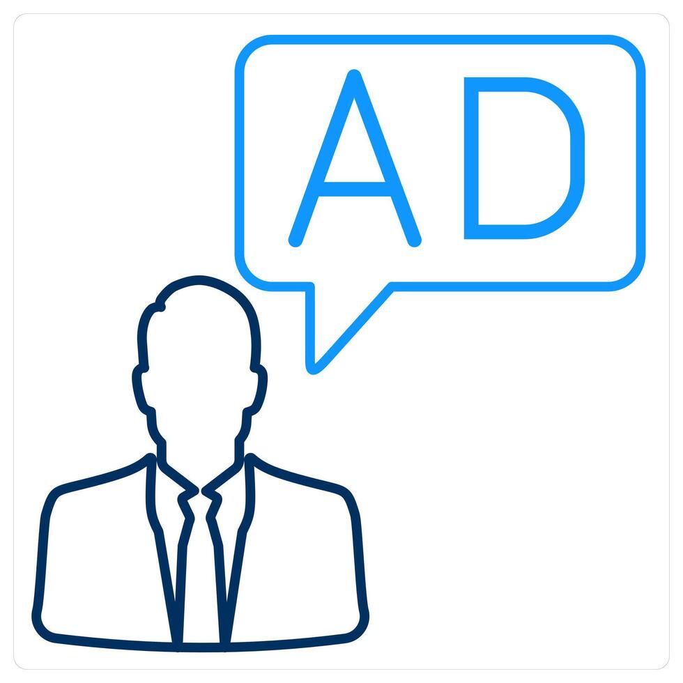 Ad Manager and marketing icon concept vector