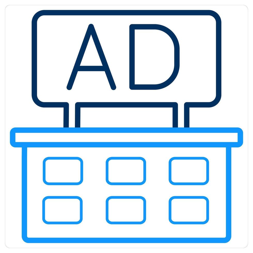 Ad Board and ad board icon concept vector