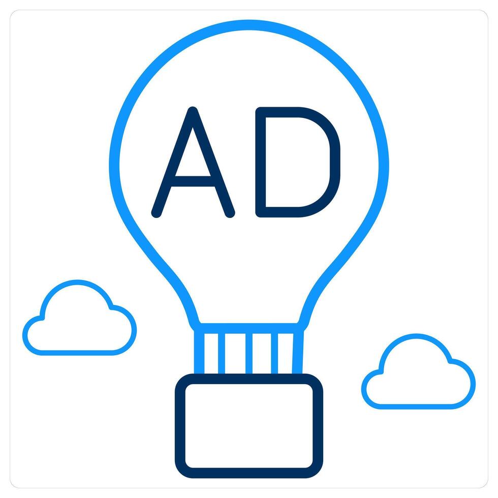 Balloon Ad and air icon concept vector