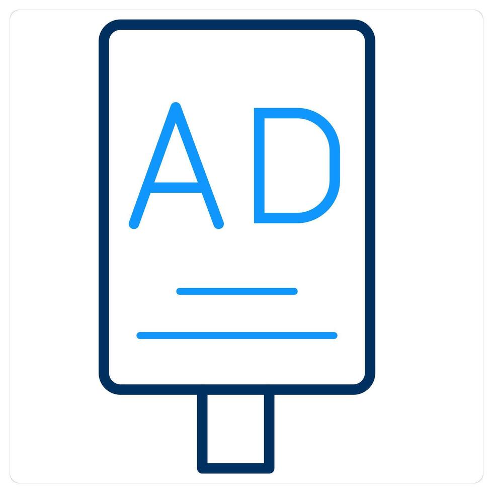 Ad Board and ad board icon concept vector