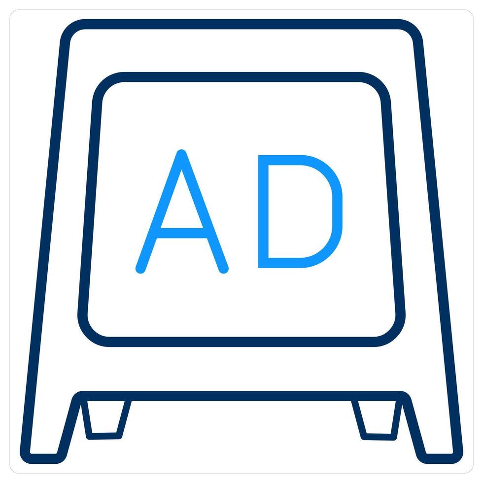 Ad Board and ad board icon concept vector