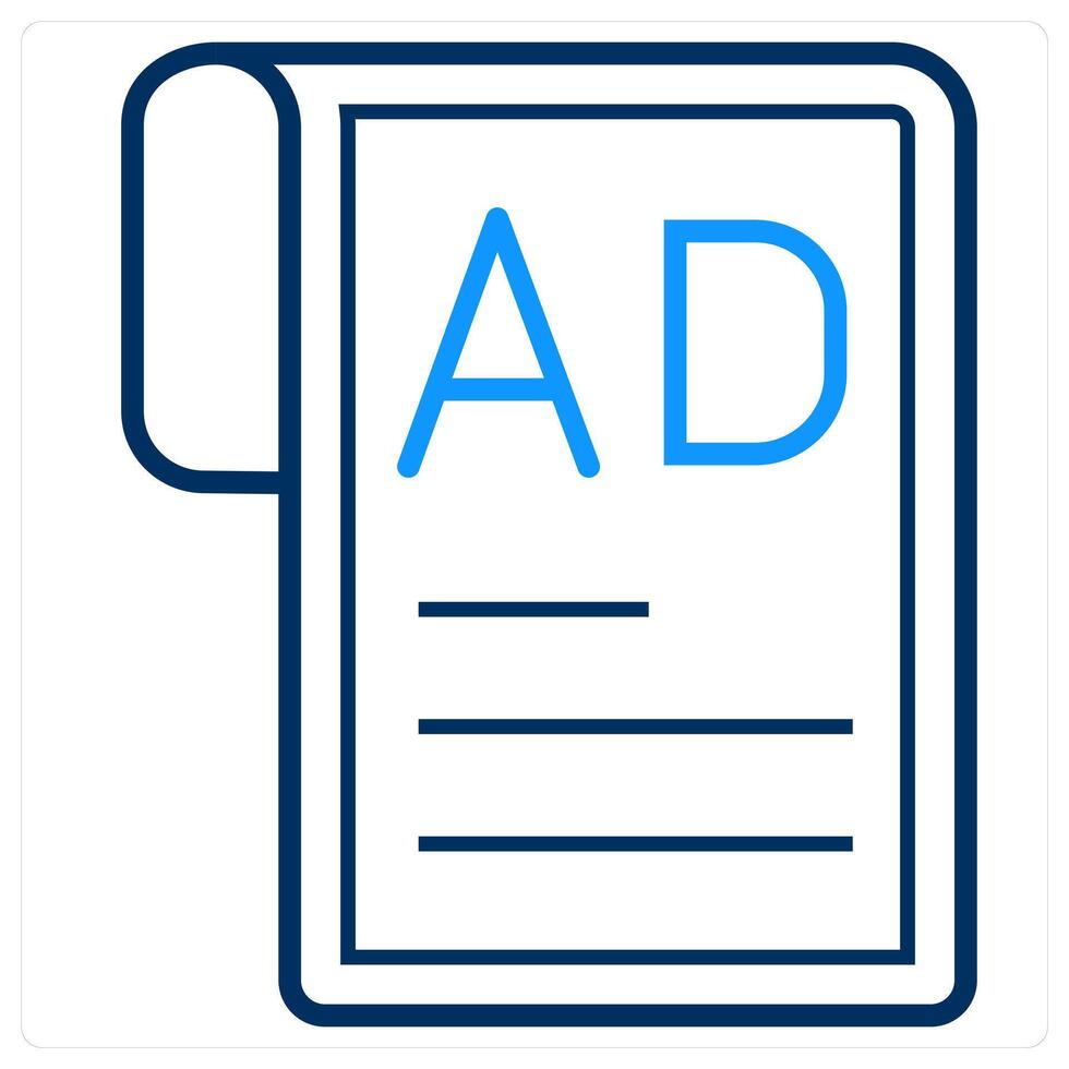 Ad Content and ad icon concept vector
