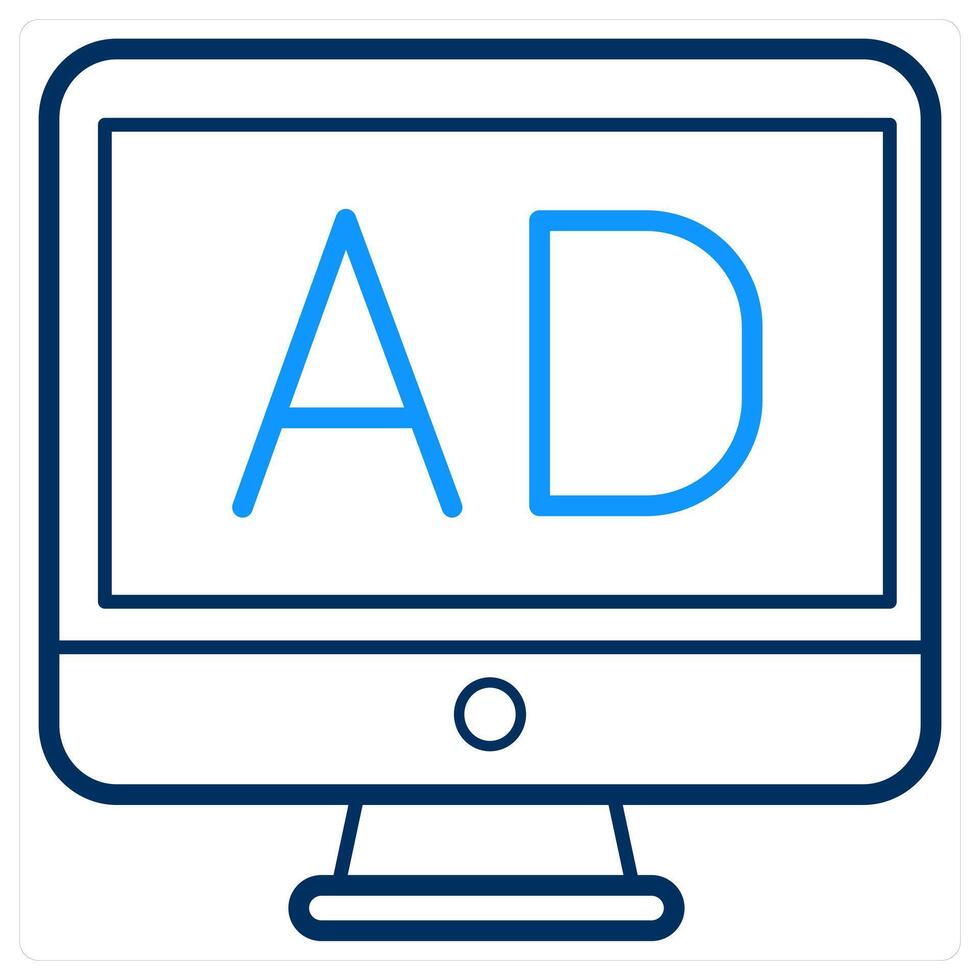 Banner Ad and online icon concept vector