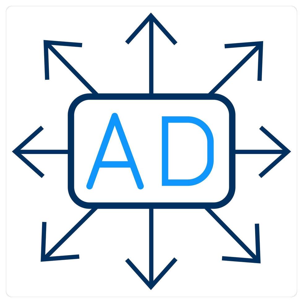 Ad Directions and ad icon concept vector