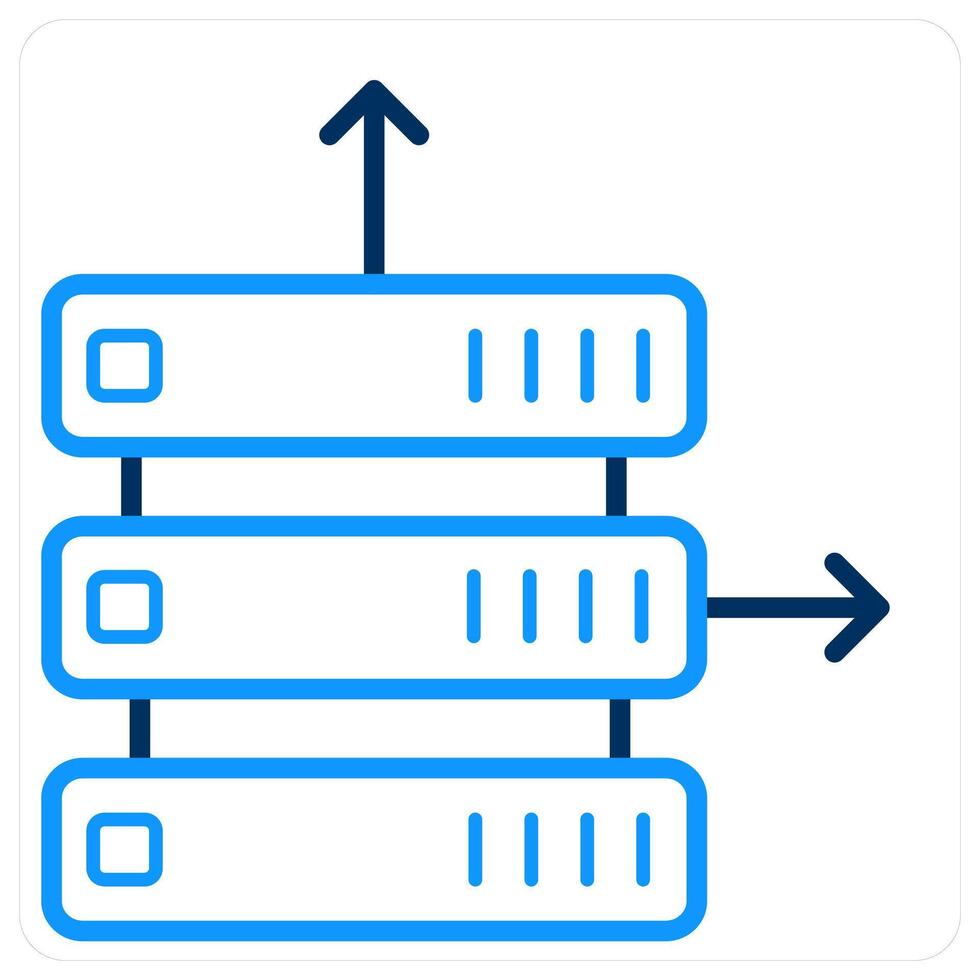 Database server and hosting icon concept vector