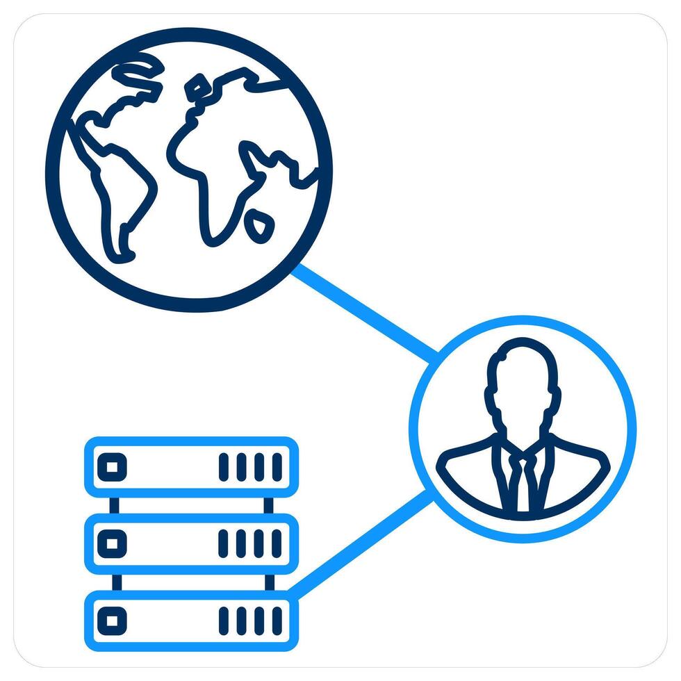 Network and Big data icon concept vector