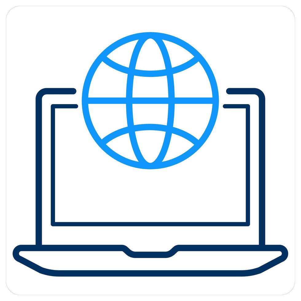 Global network and Big data icon concept vector