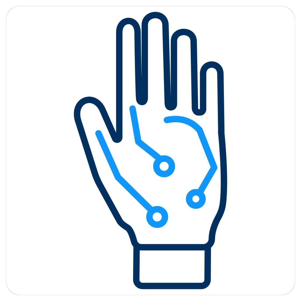 Prosthetic hand and Big data icon concept vector