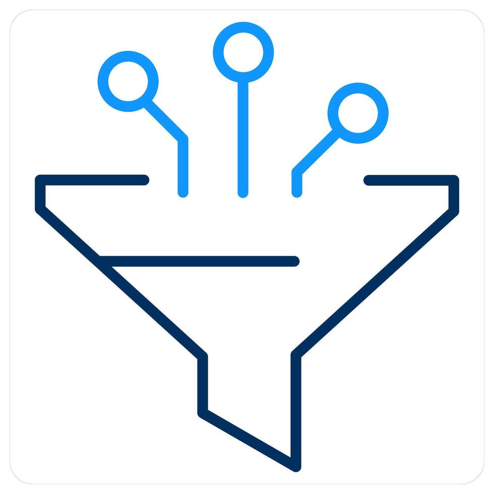 Filter and funnel icon concept vector