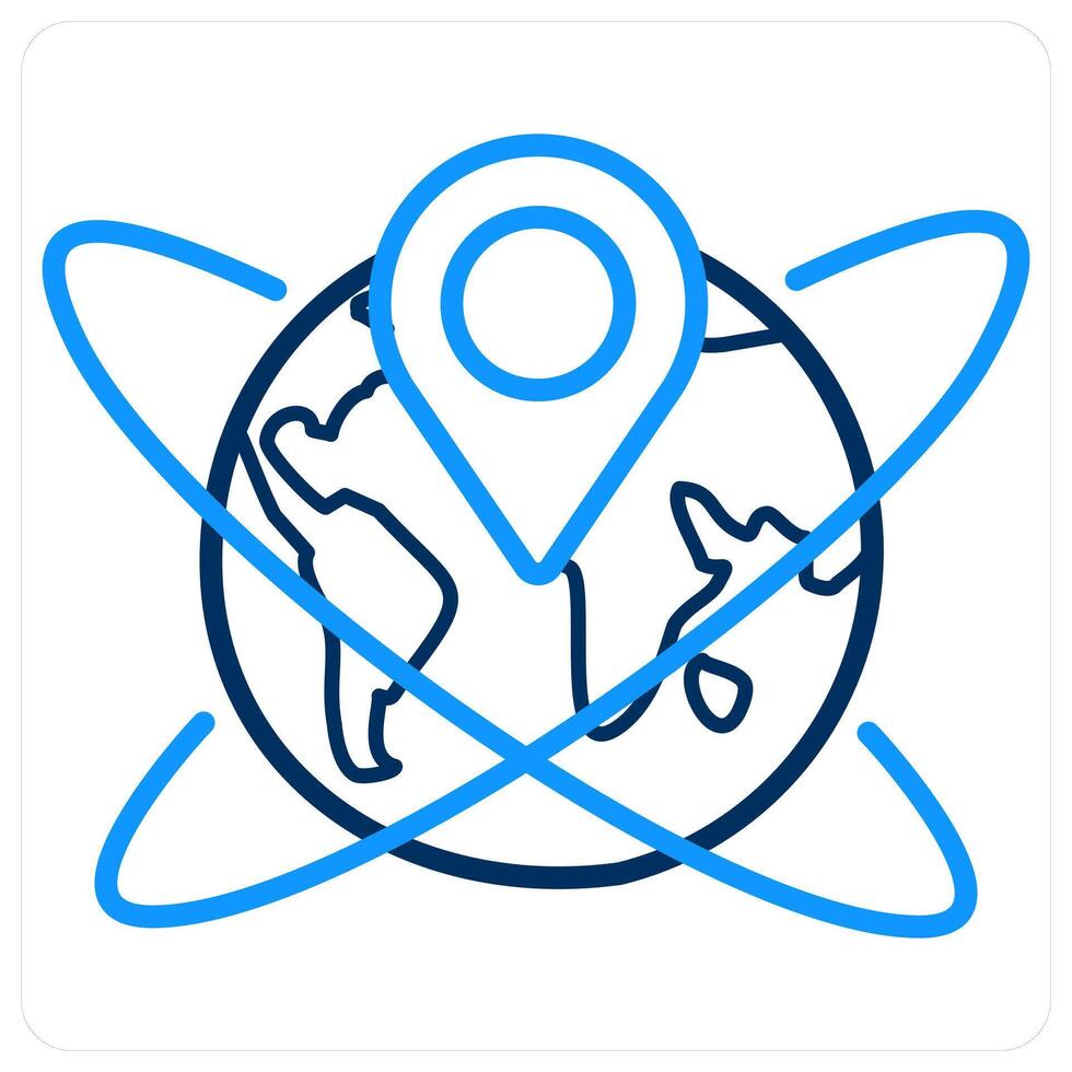 Global location and Big data icon concept vector